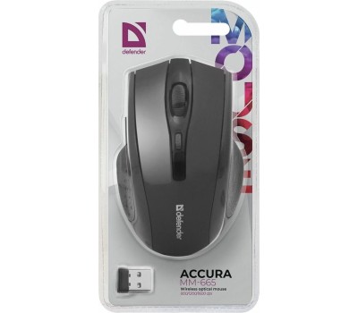 Мышь беспроводная DEFENDER (52665) ACCURA MM-665 черный