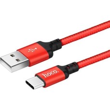 Кабель Type-C HOCO (6957531062936) X14 USB (m)-Type-C (m) 2м красный/черный
