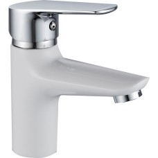 Смеситель для раковины GOTA ROCIO G091063 Catalonia цвет белый Смеситель д/умывальника шар. креп.гайка d35