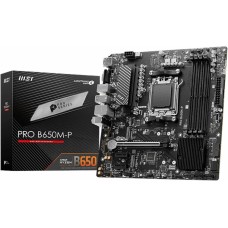 MICROSTAR Материнская плата MSI PRO B650M-P / AMD B650 AM5 4xDDR5 2xM.2 4xSATA D-SUB HDMI DP / mATX