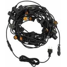 Гирлянда NEON-NIGHT (331-333) Белт-Лайт 2 жилы 20м, черный каучук, шаг 50см, 40 патронов Е27, шнур 3м, IP44, соединяется