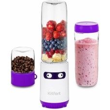 Блендер KITFORT КТ-3033-1, стационарный, белый/фиолетовый