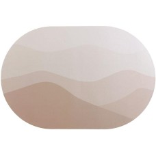 РЫЖИЙ КОТ Коврик для ванной с противоскользящей основой, овальный, бежевый (110066)