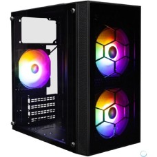 Корпус 1STPLAYER FIREBASE X1 Black / mATX / 3x120mm LED fans / X1-BK-3F1