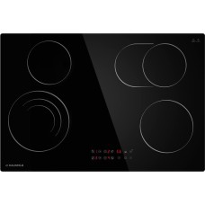 MAUNFELD Электрическая варочная поверхность CVCE774SMTBK, конфорок: 4 шт., стеклокерамика, независимая, черный