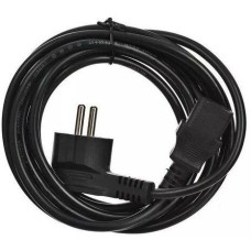 PREMIER Кабель питания 5-280L, IEC C13 (прямой) - Евровилка (угловой), круглое, 3м, Bulk, черный [5-280l(0.75) 3.0]