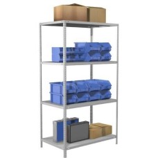 ПРАКТИК Стеллаж MS Standart 120/60x20/4 металл, 1200x600x200мм серый [s24199132402]