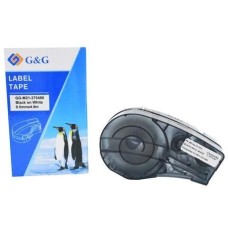 Картридж G&G Картридж GG-M21-375499, 9.5мм, черный шрифт, белый фон, 4.9м ( GG-M21-375499