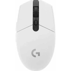 LOGITECH Мышь беспроводная игровая G304 LIGHTSPEED (Скорость света) белый (USB, 12000dpi, 6but) (910-005295)