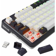 REDRAGON Клавиатура Ucal Pro, беспроводная, USB, Bluetooth/Радиоканал, механическая, черный/белый [72008]