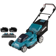 MAKITA Газонокосилка аккумуляторная DLM538CT2, 53см, несамоходная, 5Ач, с ЗУ