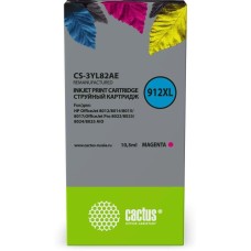 CACTUS Картридж струйный CS-3YL82AE 912XL пурпурный (10.5мл) для HP OfficeJet 8012/8014/8015/8017;OfficeJet Pro 8022/8023/8024/8025 AIO с чипом