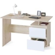 СОКОЛ Стол для компьютера СПм-19 столешница ЛДСП дуб сонома белый каркас дуб сонома (СПМ19ДСБ)