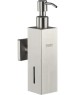 BRIMIX - Дозатор для жидкого мыла настенный, антивандальный, 250 мл, квадратный корпус, из нержавеющей стали SUS 304, цвет САТИН. 22077