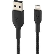 BELKIN Кабель BoostCharge USB-A - Lightning Braided Cable. Длина: 3м. Цвет: черный