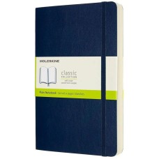 MOLESKINE Блокнот CLASSIC SOFT EXPENDED QP618EXPB20 Large 130х210мм 400стр. нелинованный мягкая обложка синий сапфир