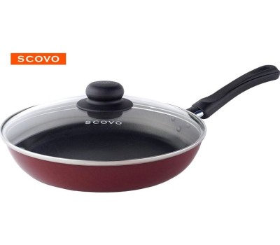 Сковорода SCOVO СЭ-030 expert со стекл. крышкой д.28 см