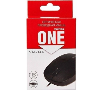 Мышь компьютерная SMARTBUY (SBM-214-K) ONE черная