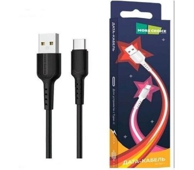 Кабель MORE CHOICE (4627151192895) K26a USB (m)-Type-C (m) 1.0м, черный