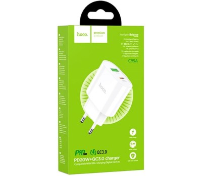 СЗУ HOCO (6931474757319) СЗУ HOCO C95A Lineal PD 20W+QC3.0 (белый)