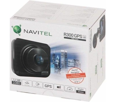 NAVITEL Видеорегистратор R300 GPS черный 1080x1920 1080p 140гр. MSTAR MSC8336