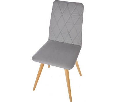 Стул обеденный POLINI Home Rio SD, светло-серый - натуральный (2 кор.)