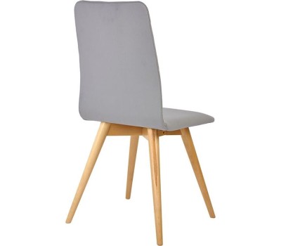 Стул обеденный POLINI Home Rio SD, светло-серый - натуральный (2 кор.)