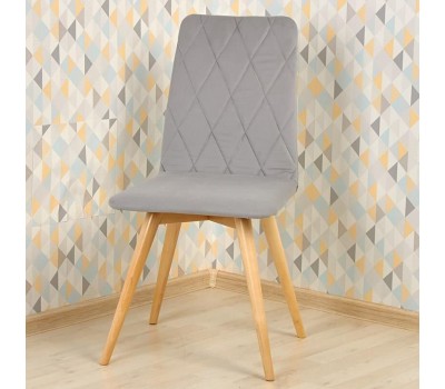 Стул обеденный POLINI Home Rio SD, светло-серый - натуральный (2 кор.)