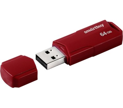 Флэш-напокитель SMARTBUY (SB64GBCLU-BG) UFD 2.0 064GB CLUE Burgundy