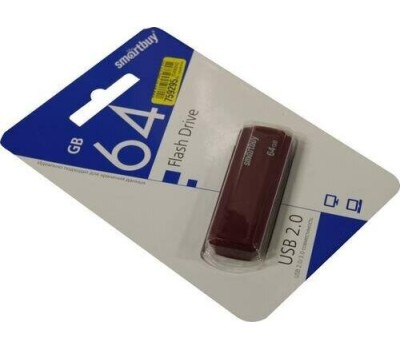 Флэш-напокитель SMARTBUY (SB64GBCLU-BG) UFD 2.0 064GB CLUE Burgundy