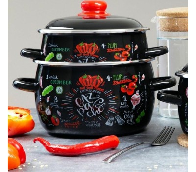 Кастрюля APPETITE 1RC161M Gazpacho эмал сфер 2,0л