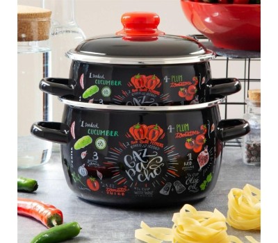Кастрюля APPETITE 1RC161M Gazpacho эмал сфер 2,0л