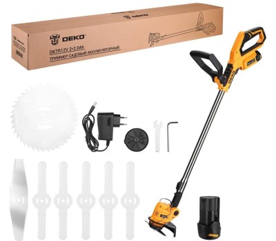 Триммер садовый аккумуляторный DEKO DKTR12V, 2*2.0Ач 063-4238-2 (1 коробка)