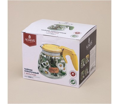 Чайник заварочный AGNESS 885-114 ФРУКТЫ 900мл