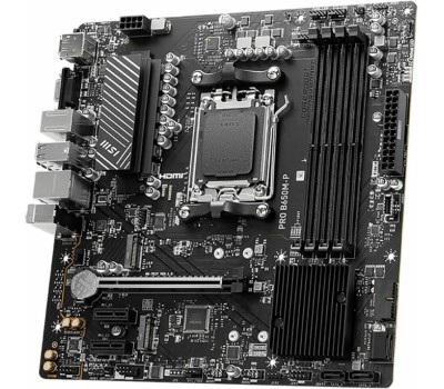 MICROSTAR Материнская плата MSI PRO B650M-P / AMD B650 AM5 4xDDR5 2xM.2 4xSATA D-SUB HDMI DP / mATX