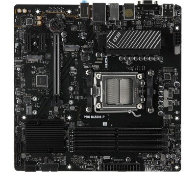 MICROSTAR Материнская плата MSI PRO B650M-P / AMD B650 AM5 4xDDR5 2xM.2 4xSATA D-SUB HDMI DP / mATX