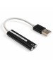 EXEGATE EX296332RUS Кабель-адаптер для подключения телефонной гарнитуры к порту USB <EX-AU-04B> (внешняя звуковая карта USB, 1x Jack3.5 F (4-контакта)