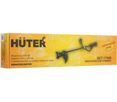 HUTER Триммер электрический GET-1700B 1700Вт разбор.штан. реж.эл.:леска/нож