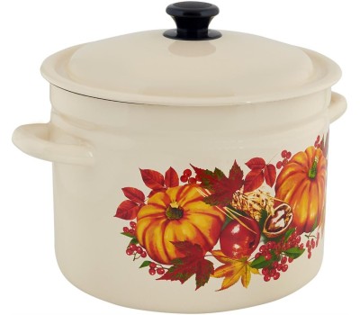 Кастрюля КМЗ 41804-212/6 эмал цил 9,0л с рис