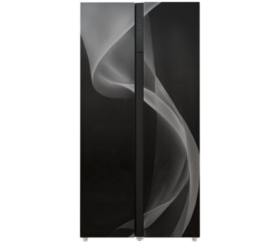 Холодильник двухкамерный LEX LSB530BLID WIND Total No Frost, Side by Side, инверторный черный/рисунок