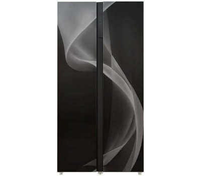 Холодильник двухкамерный LEX LSB530BLID WIND Total No Frost, Side by Side, инверторный черный/рисунок