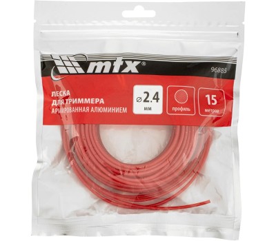 Леска для триммера MTX Леска для триммера армированная алюминием круглая 2,4 мм х 15 м //