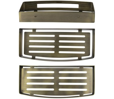 Аксессуары для ванной комнаты BRIMIX 5655-B Полочка литая, прямоугольная, одинарная, из нержавеющей стали, цвет БРОНЗА