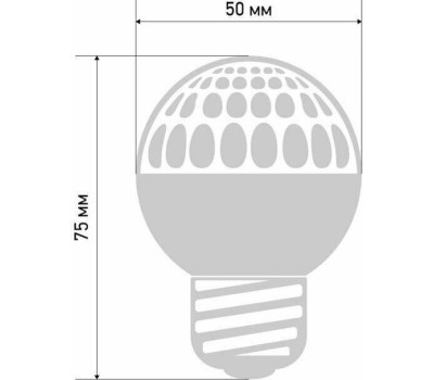 NEON-NIGHT Лампа-строб светодиодная, диаметр 50, E27, 18 LED, 2,5Вт, БЕЛЫЙ, 230В