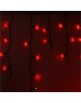 NEON-NIGHT Гирлянда светодиодная Бахрома (Айсикл) 2,4х0,6м 88 LED КРАСНЫЙ черный ПВХ IP65 постоянное свечение 230В блок в комплекте