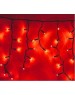 NEON-NIGHT Гирлянда светодиодная Бахрома (Айсикл) 2,4х0,6м 88 LED КРАСНЫЙ черный ПВХ IP65 постоянное свечение 230В блок в комплекте