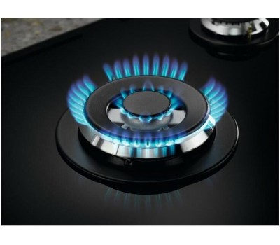 Варочная панель газовая ELECTROLUX Газовая варочная панель KGG75362K, 5 конфорок, закаленное стекло, черный