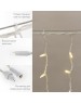 NEON-NIGHT Гирлянда светодиодная Бахрома (Айсикл) 3,2х0,9м 120 LED ТЕПЛЫЙ БЕЛЫЙ белый каучук 3,3мм IP67 постоянное свечение 230В нужен блок 315-001