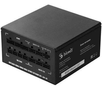 Блок питания BLOODY Блок питания BD-PS1250P, 1250Вт, 80 PLUS PLATINUM, 140мм, черный, retail [bd-ps1250p-m]