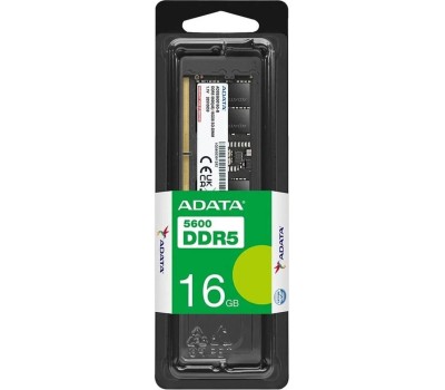 Оперативная память ADATA Память DDR5 DIMM 16Gb (PC44800, 5600MHz, CL46, 1.1V, RTL) (AD5U560016G-S)